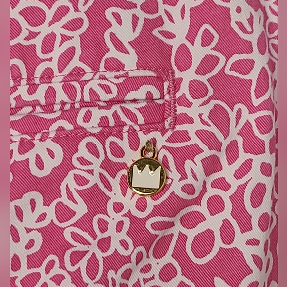 Crown & Ivy - Women's Floral Print Shorts with Scalloped Edge, Sz 16 - Picture 2 of 5